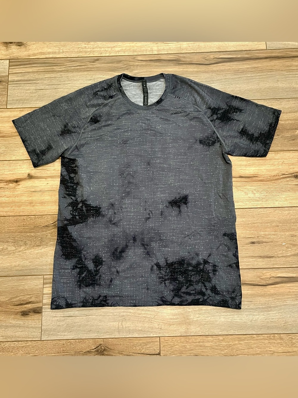 Lululemon Metal Vent Tech Tie Dye Performance T-Shirt Gray Black Men’s XL
